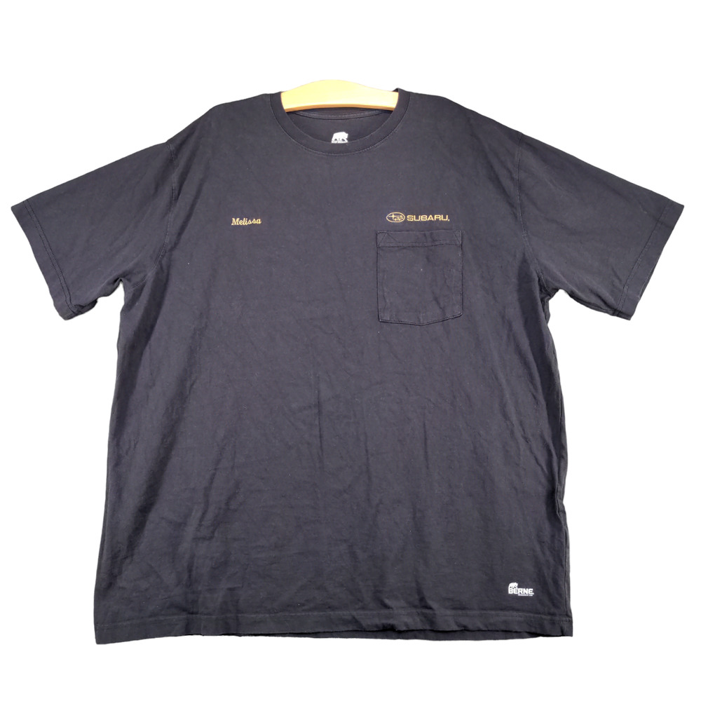 Berne Women's Subaru Uniform Shirt Blue Size 3XL Short Sleeve Embroidered Name